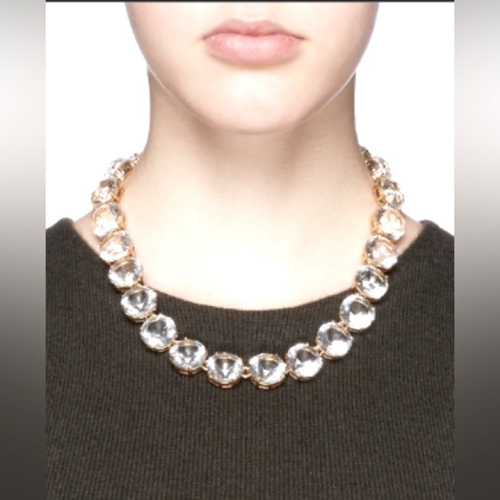 J. Crew Goldtone Classic Crystal Necklace